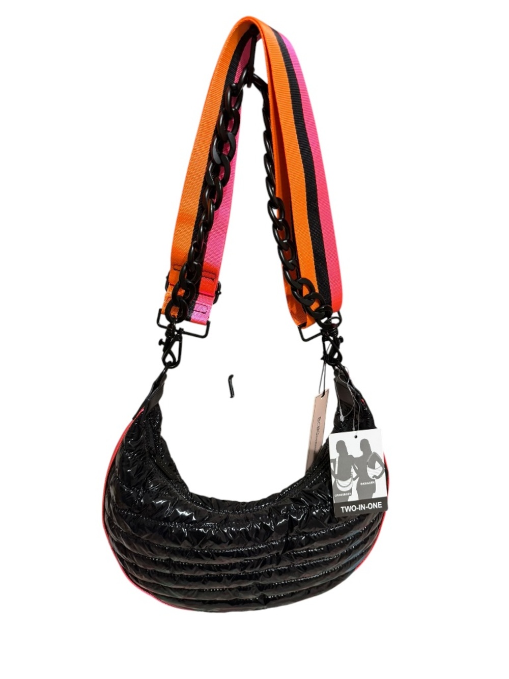 BCBG Generation Puffer Bag NWT – Black Nylon – Two Way Crossbody